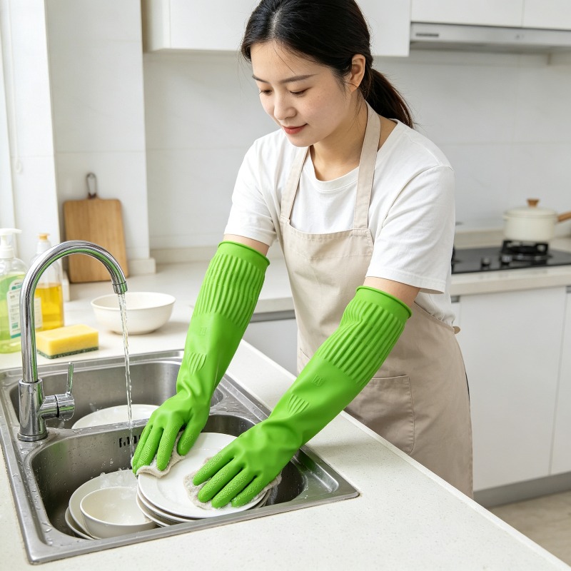 1 Paar Verlängerte Silikon-Ges – Rubber Glove Cleaning Bewertung und Preis