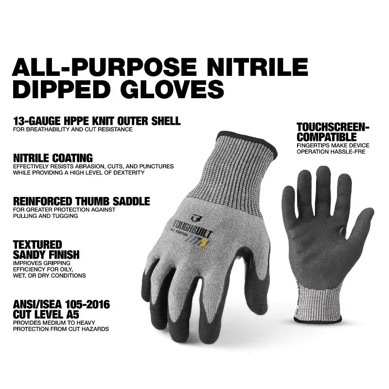 ToughBuilt TB-P2-112-5-L Nitri – Nitrile Mechanic Glove Bewertung und Preis